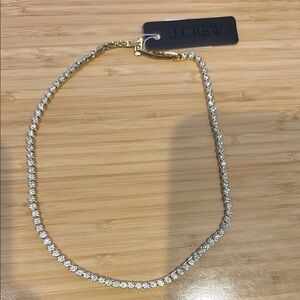 NWT J. Crew Gold Cubic Zirconia Necklace comes with box